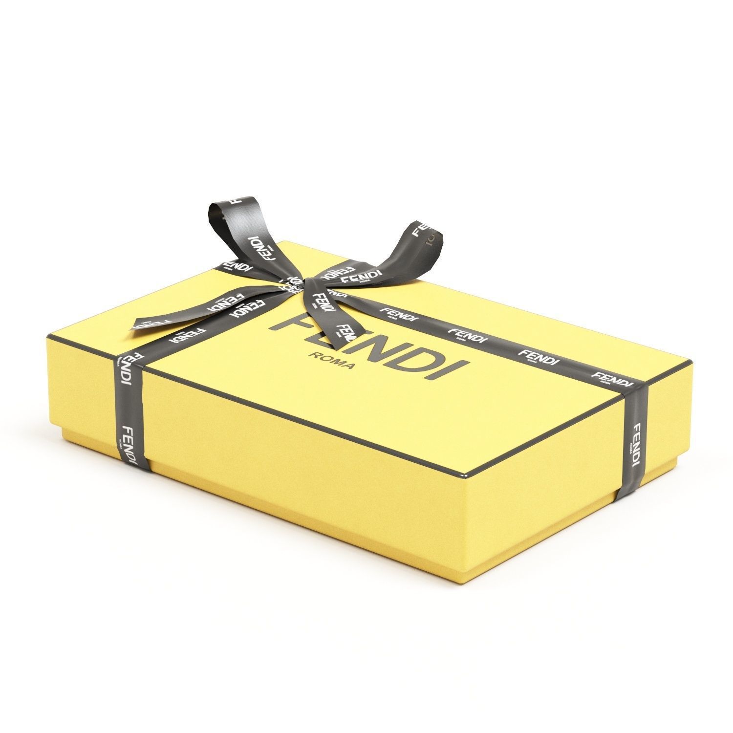 Fendi Luxury Packaging Boxes and Paper Bags Low-poly 3D model_8