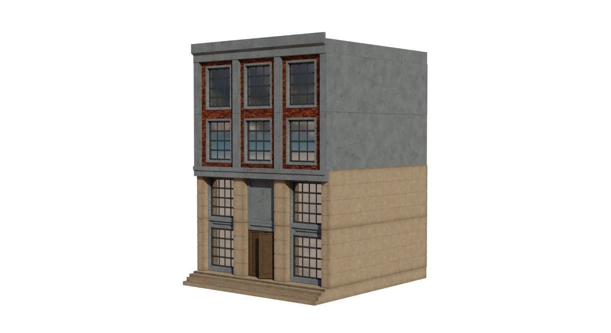 Factory building 1 3D model_1