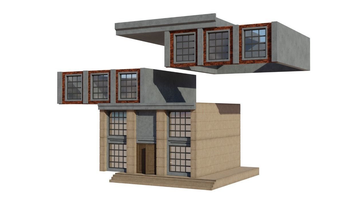 Factory building 1 3D model_5