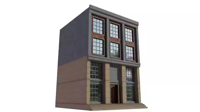 Factory building 1 3D model Factory building 1 3D model