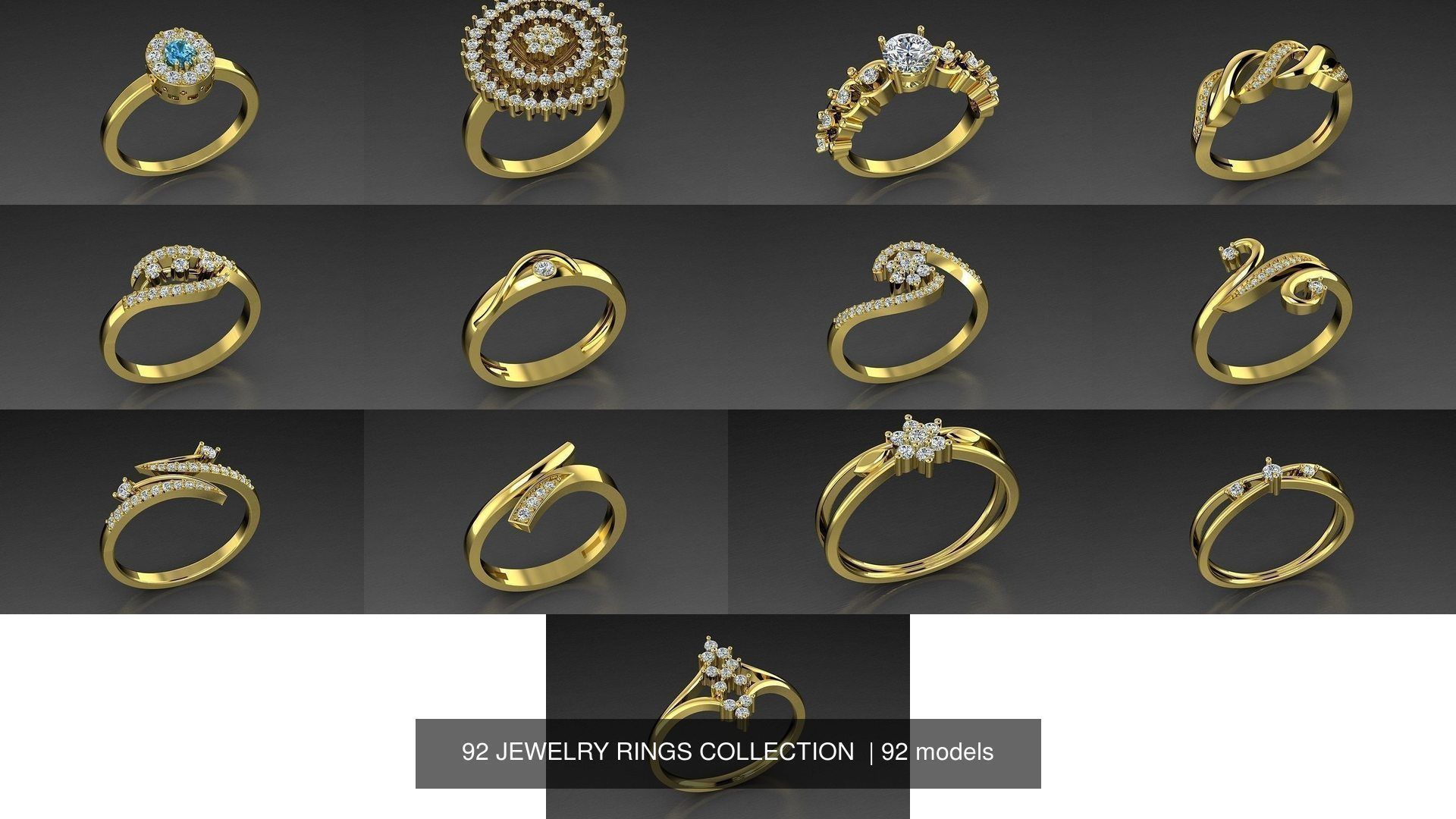 92 JEWELRY RINGS COLLECTION _33