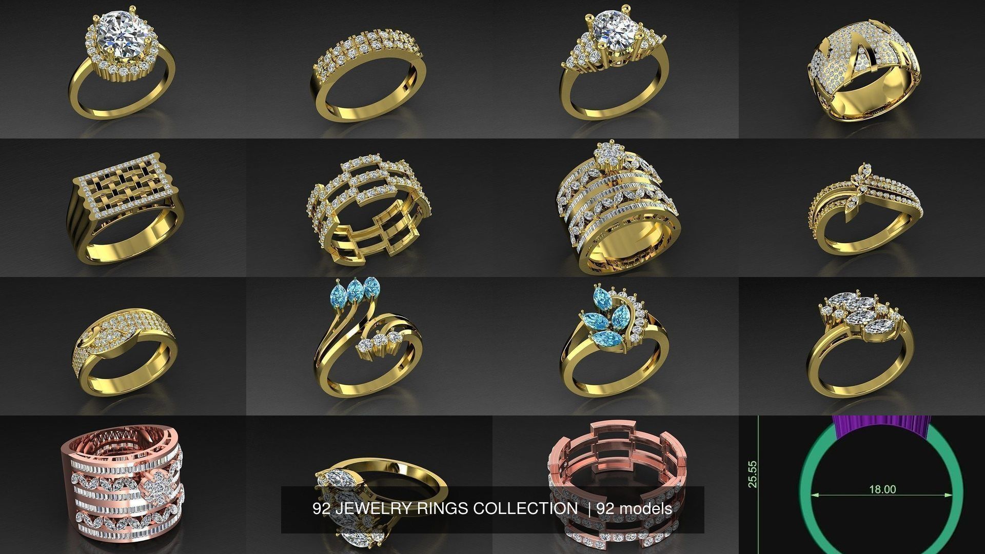 92 JEWELRY RINGS COLLECTION _11