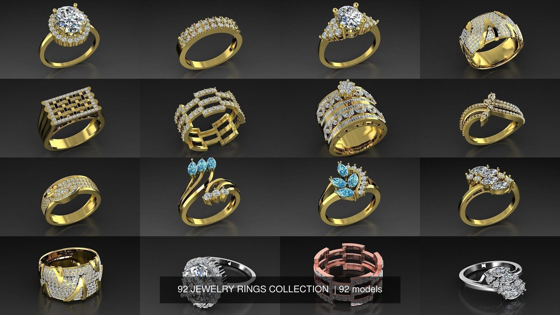 92 JEWELRY RINGS COLLECTION _32