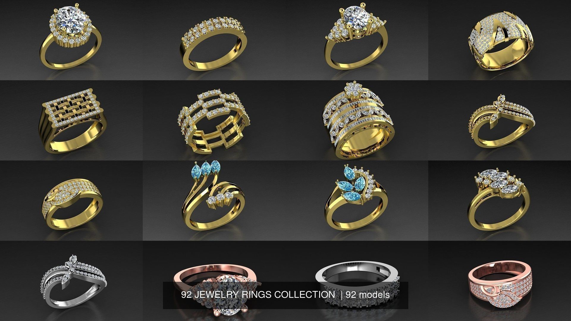 92 JEWELRY RINGS COLLECTION _28