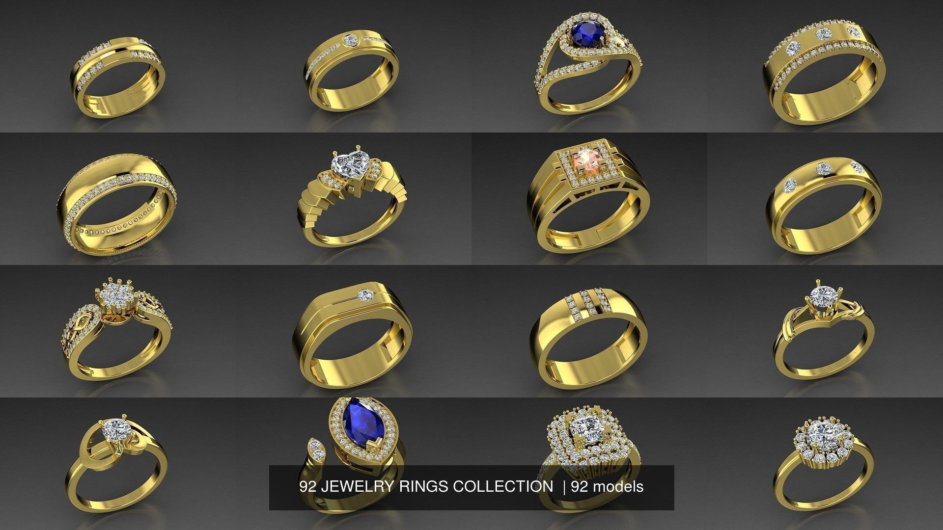 92 JEWELRY RINGS COLLECTION _8