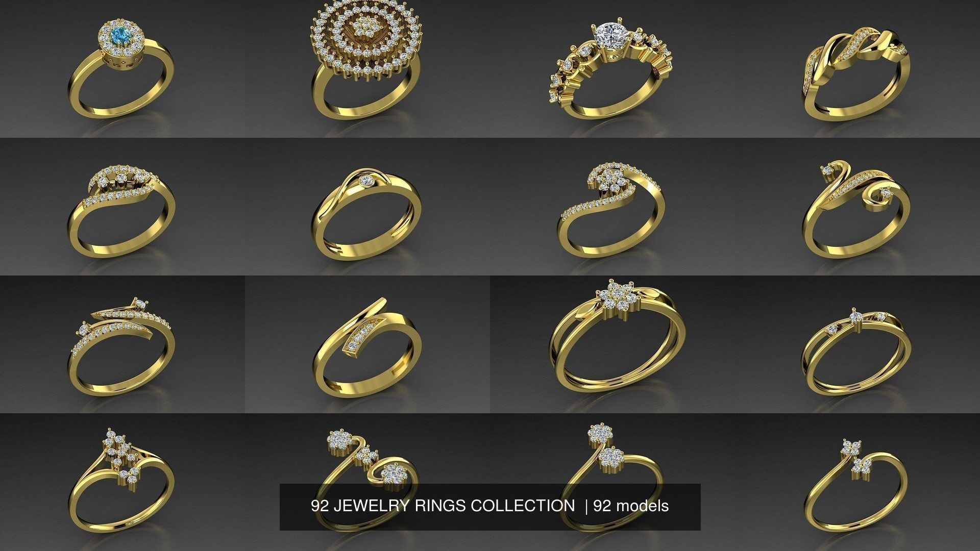 92 JEWELRY RINGS COLLECTION _12