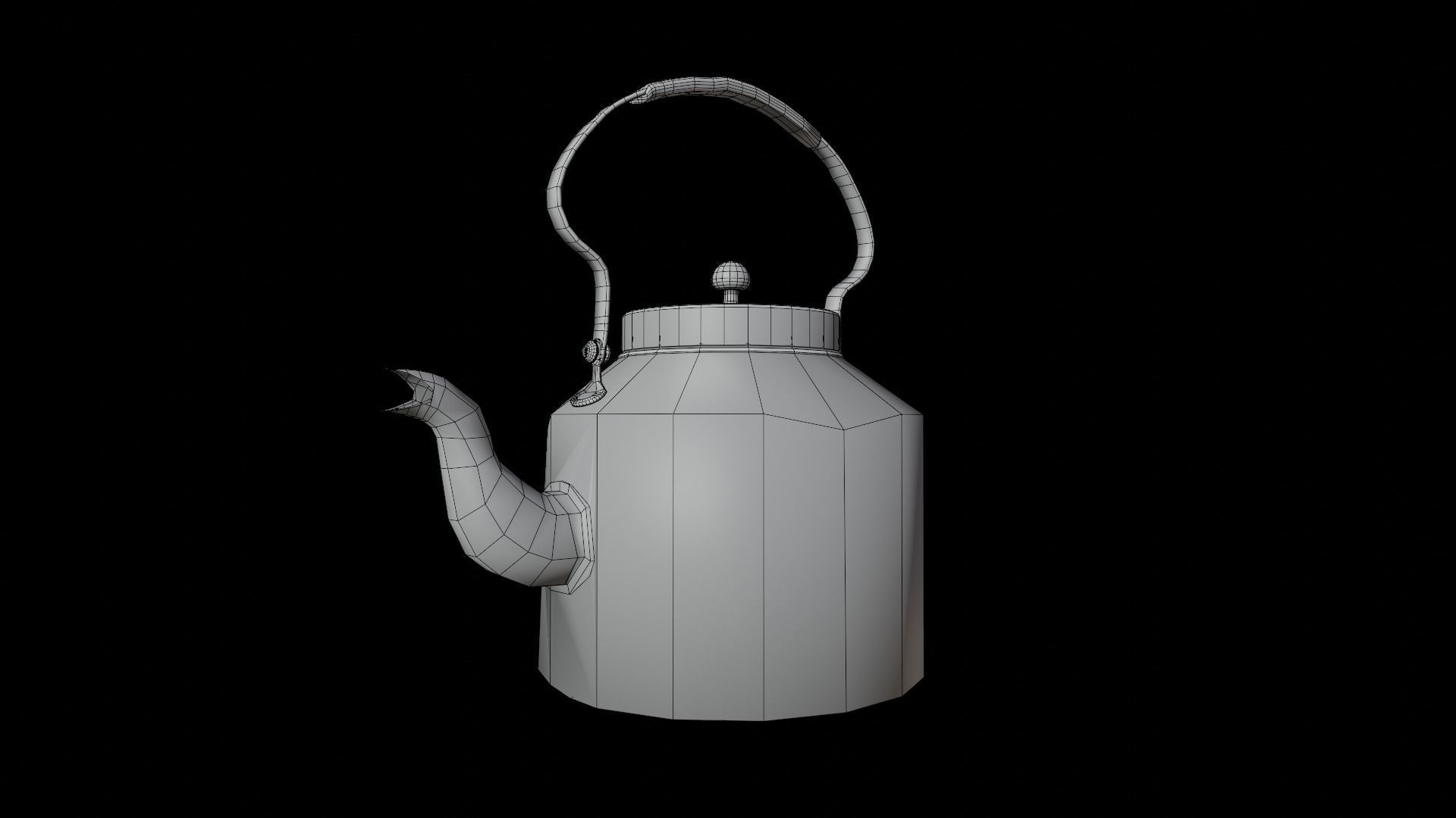 Chai Kettle LP Low-poly 3D model_7
