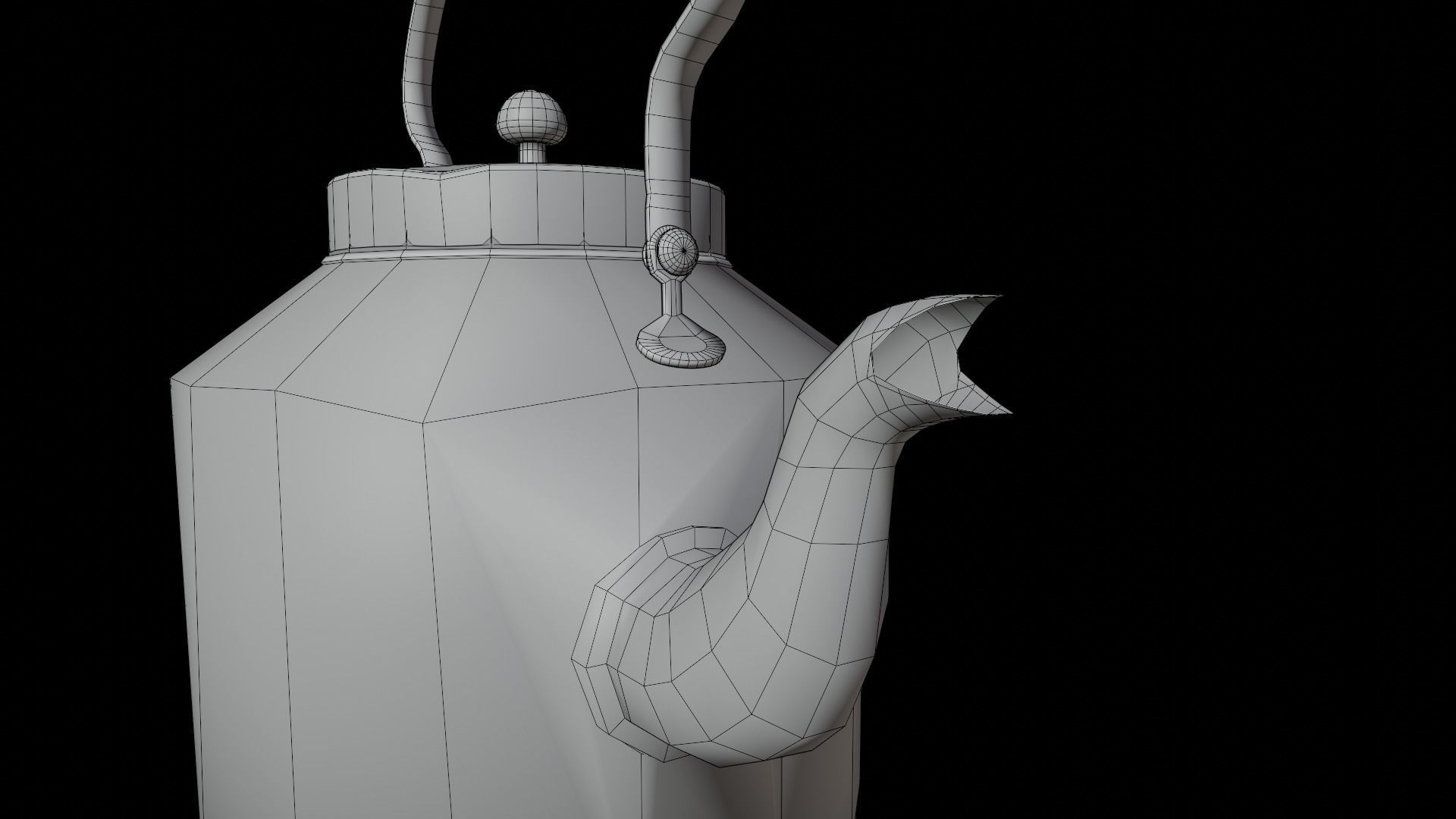 Chai Kettle LP Low-poly 3D model_9
