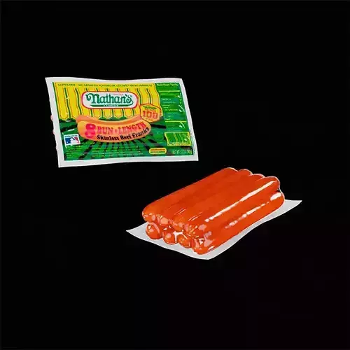 Package Of Sausage 1 3D model