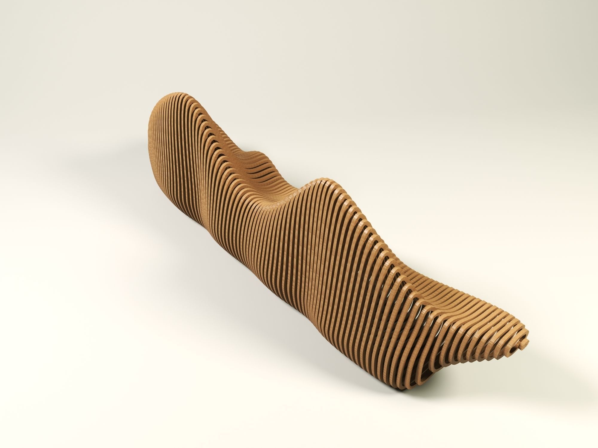 Parametric Bench 3D model_5
