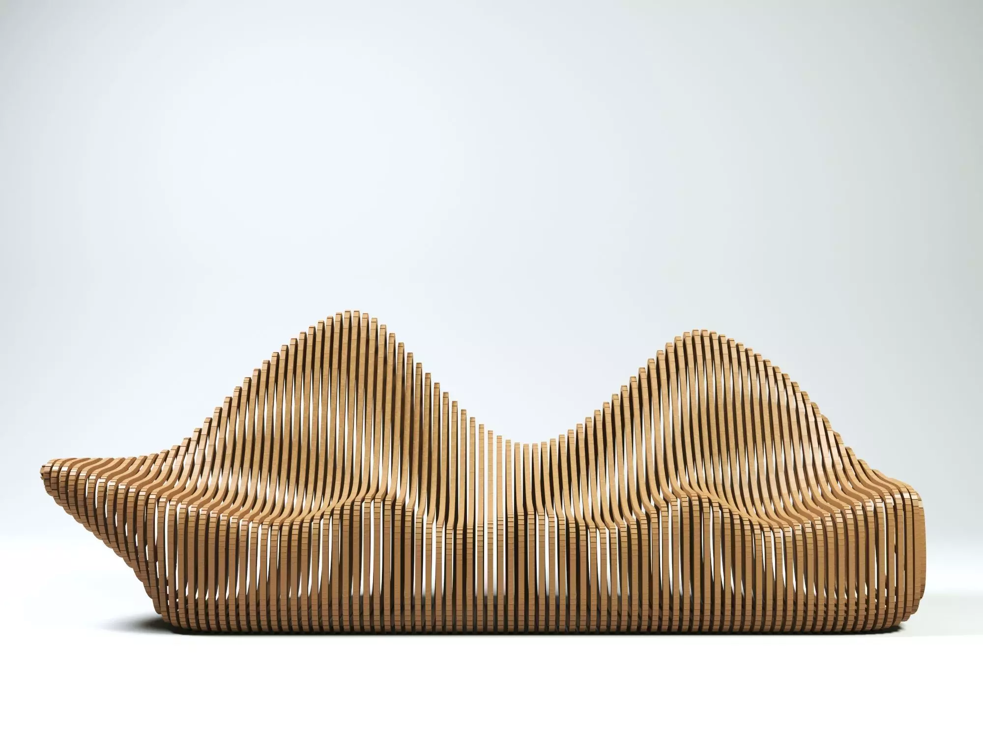 Parametric Bench 3D model_0