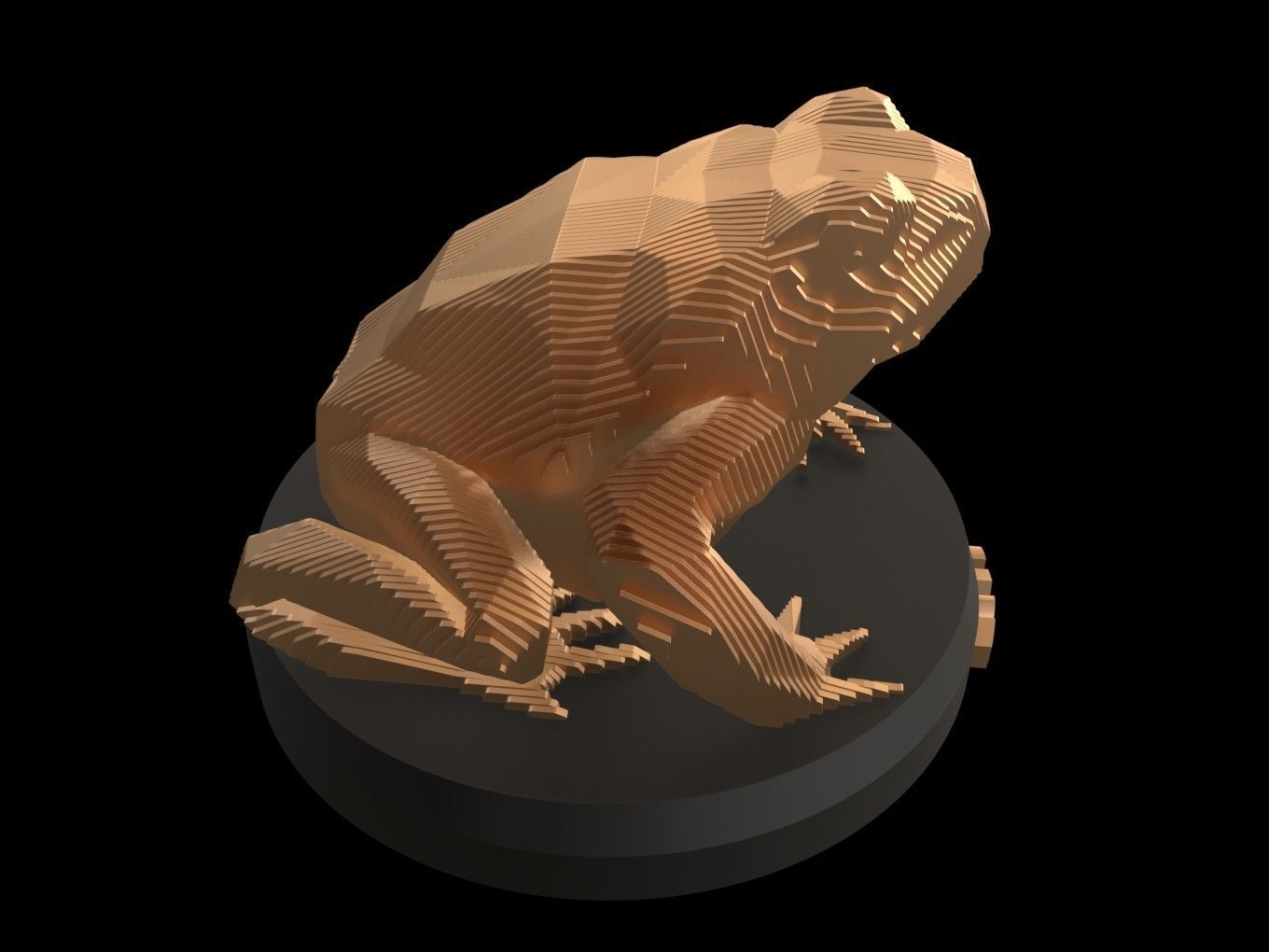 Parametric Toad Low-poly 3D model_4