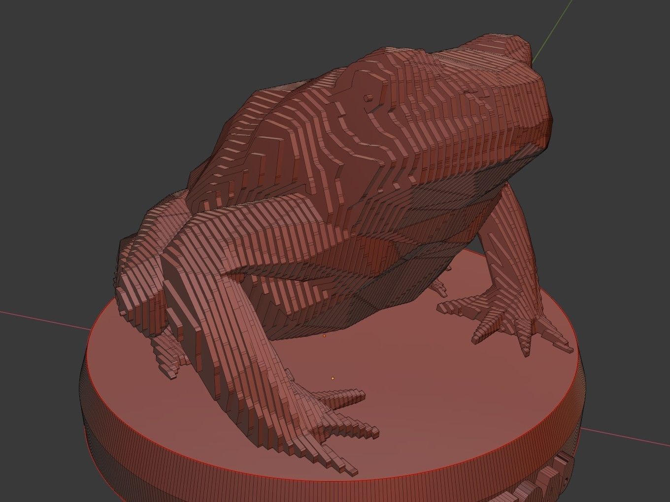 Parametric Toad Low-poly 3D model_8
