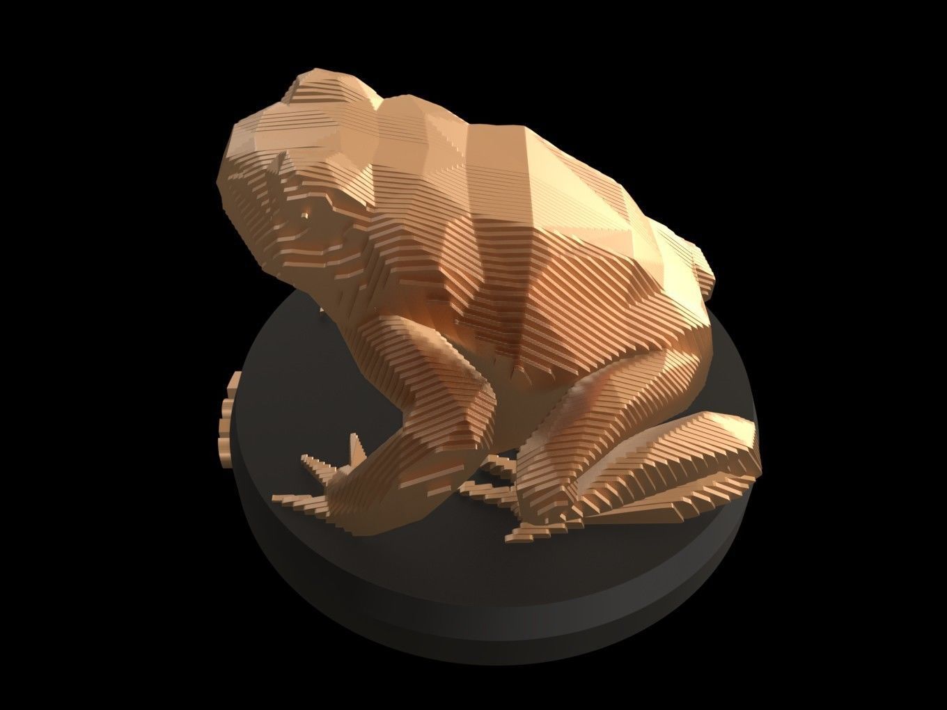 Parametric Toad Low-poly 3D model_1