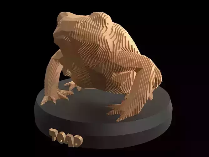 Parametric Toad Low-poly 3D model