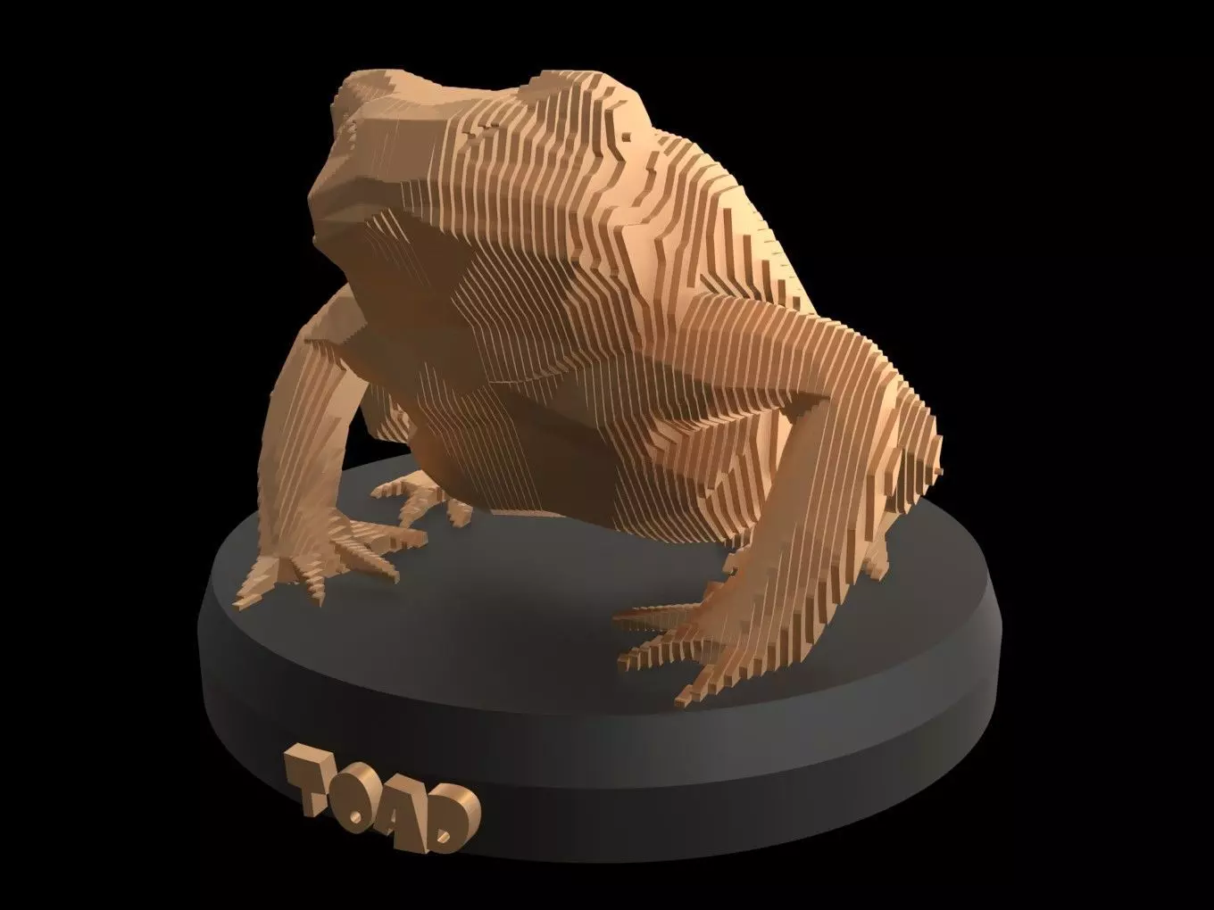 Parametric Toad Low-poly 3D model_0