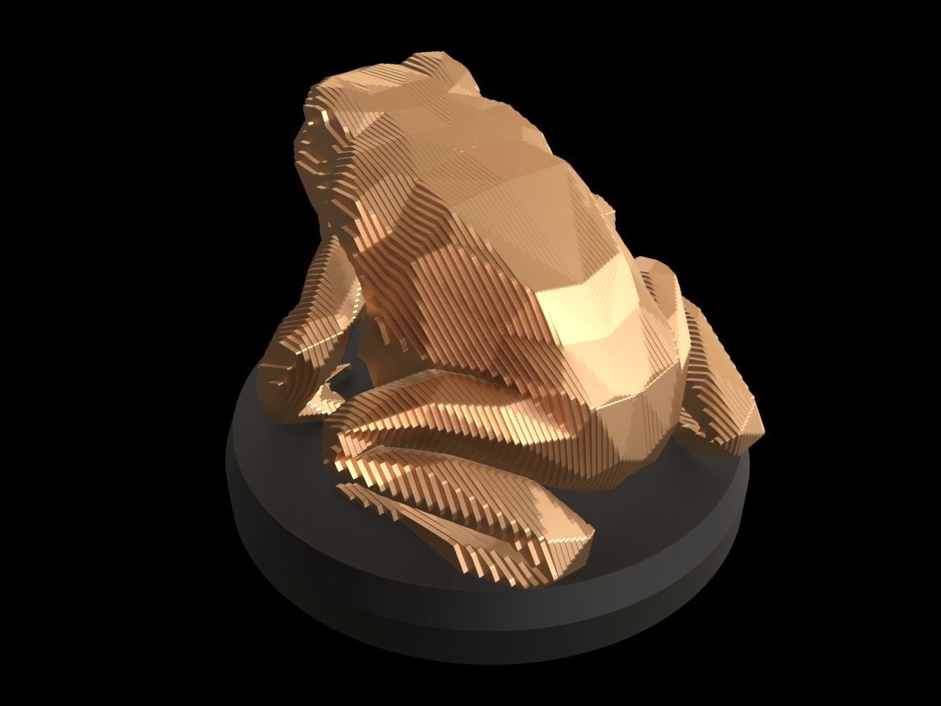 Parametric Toad Low-poly 3D model_2