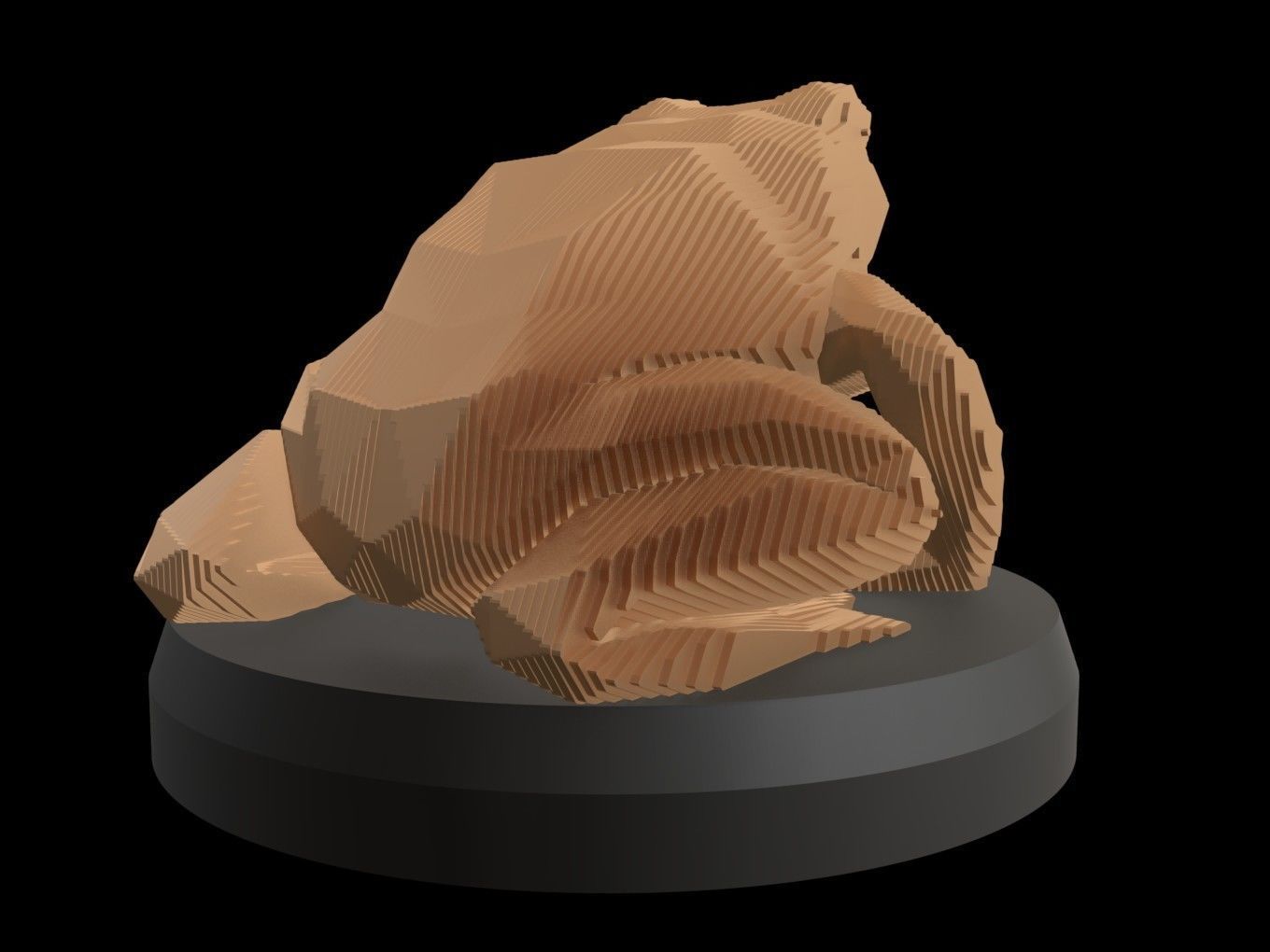 Parametric Toad Low-poly 3D model_3