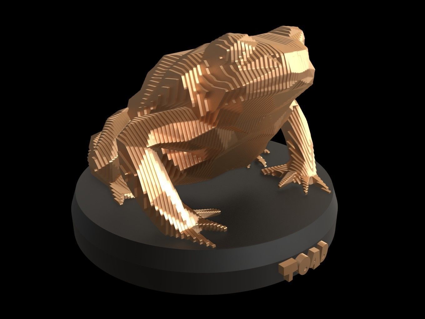 Parametric Toad Low-poly 3D model_5