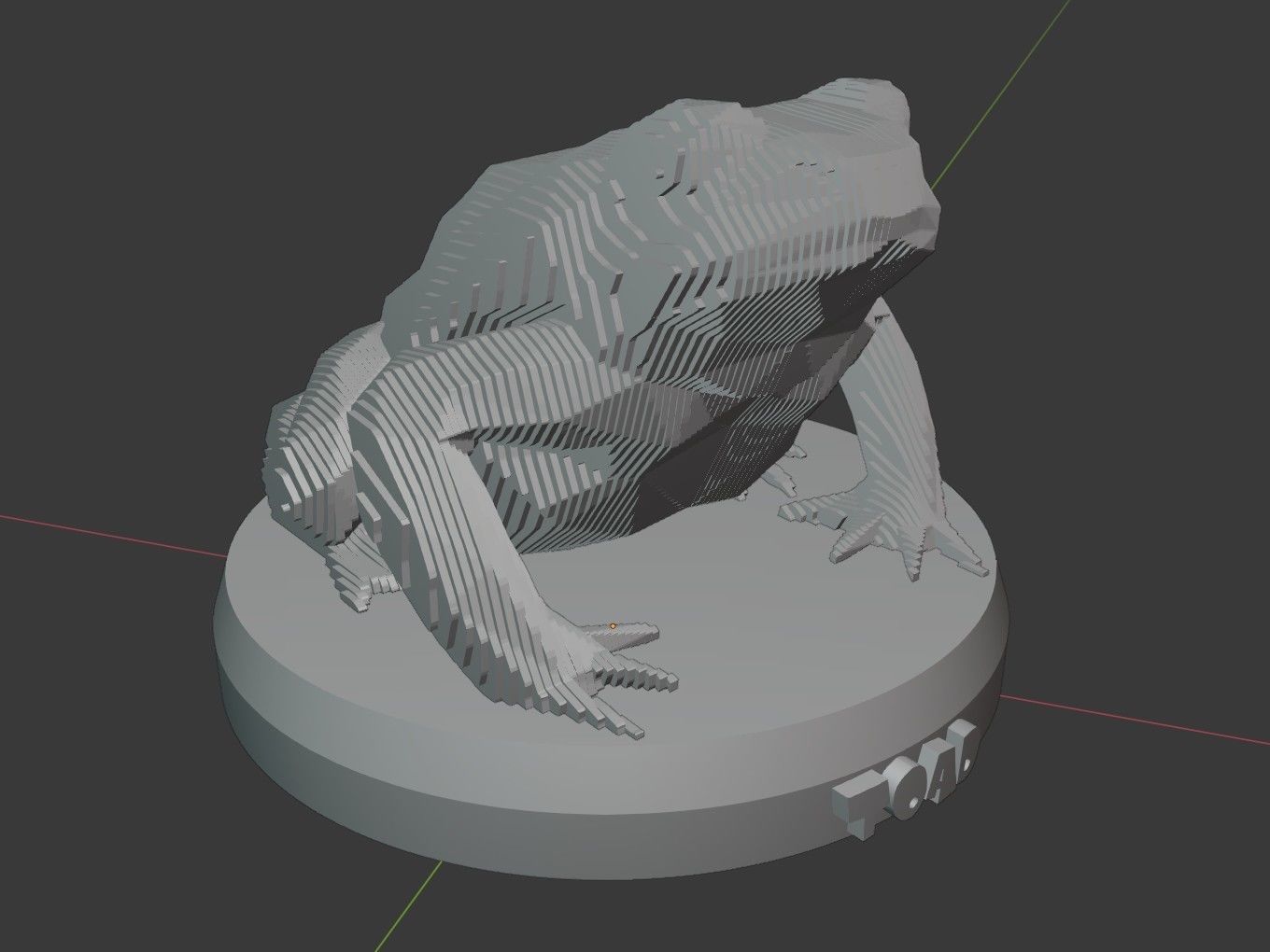 Parametric Toad Low-poly 3D model_6