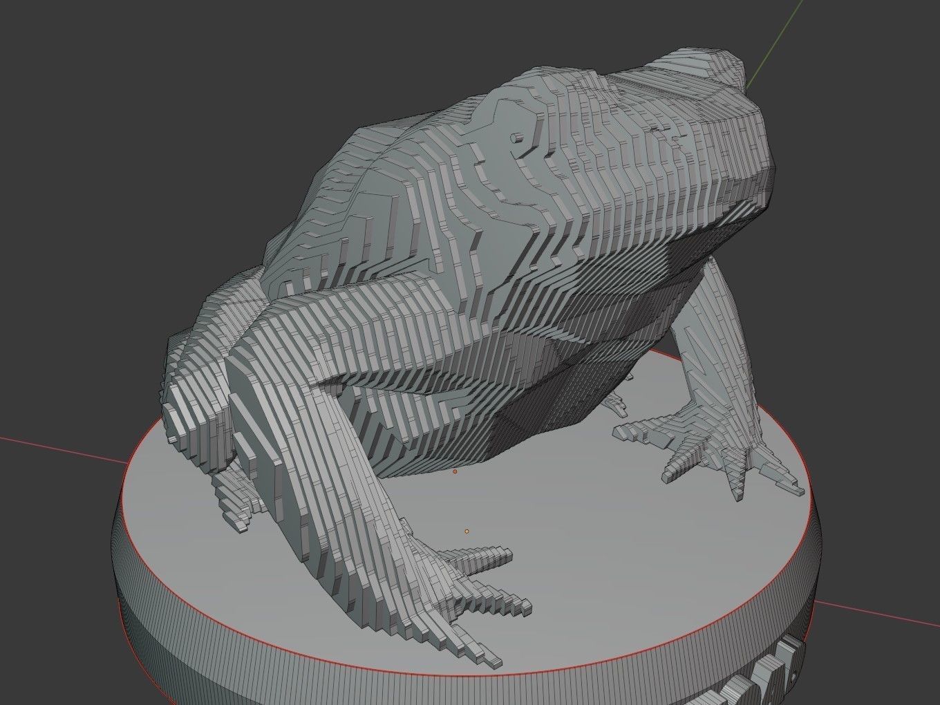 Parametric Toad Low-poly 3D model_7