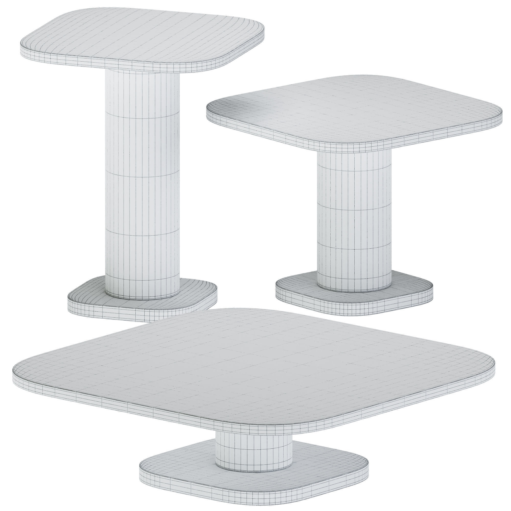 Coffee Table Matera by Baxter 3D model_2