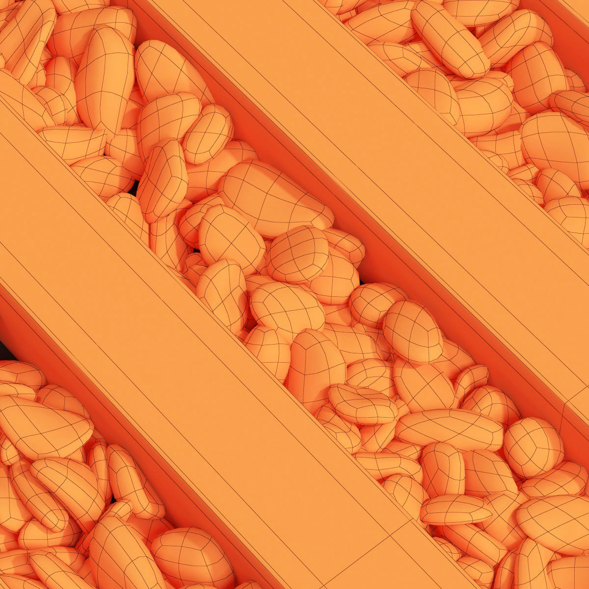 Paving road plate stone pebble n1 3D model_12