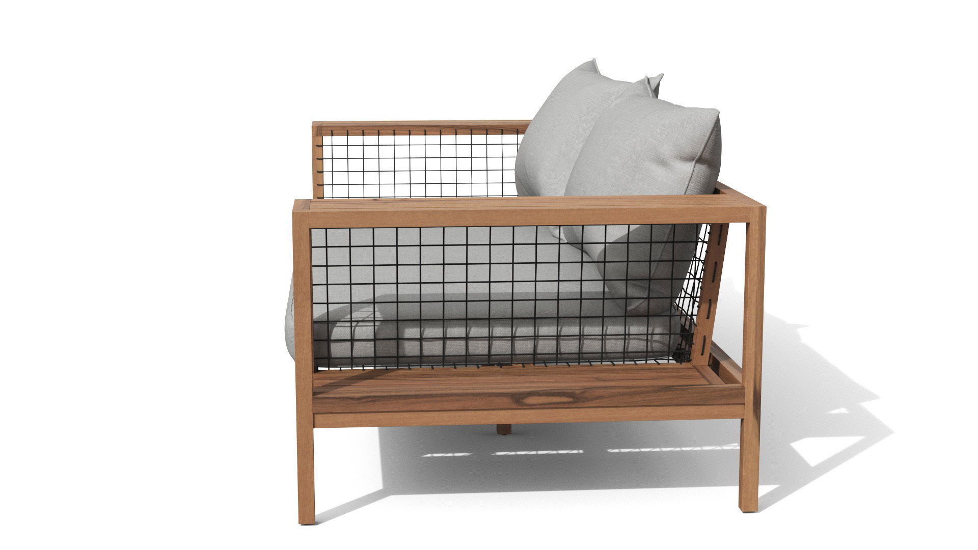 Callais Taupe Gray Sofa Low-poly 3D model_31