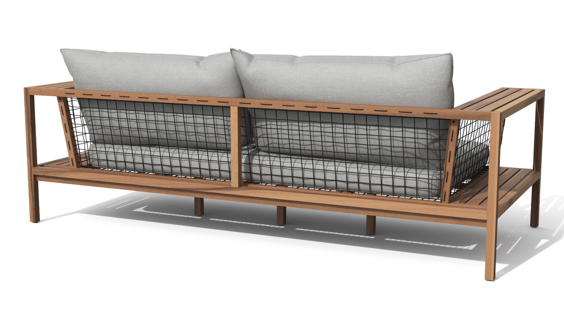 Callais Taupe Gray Sofa Low-poly 3D model_27