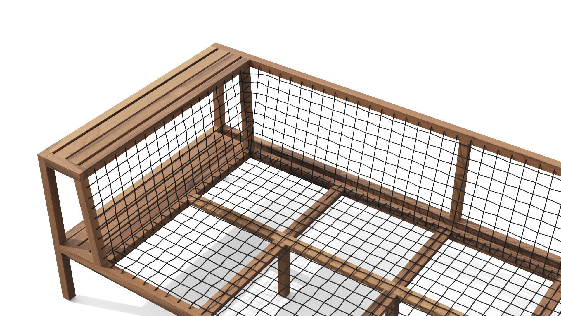 Callais Taupe Gray Sofa Low-poly 3D model_10