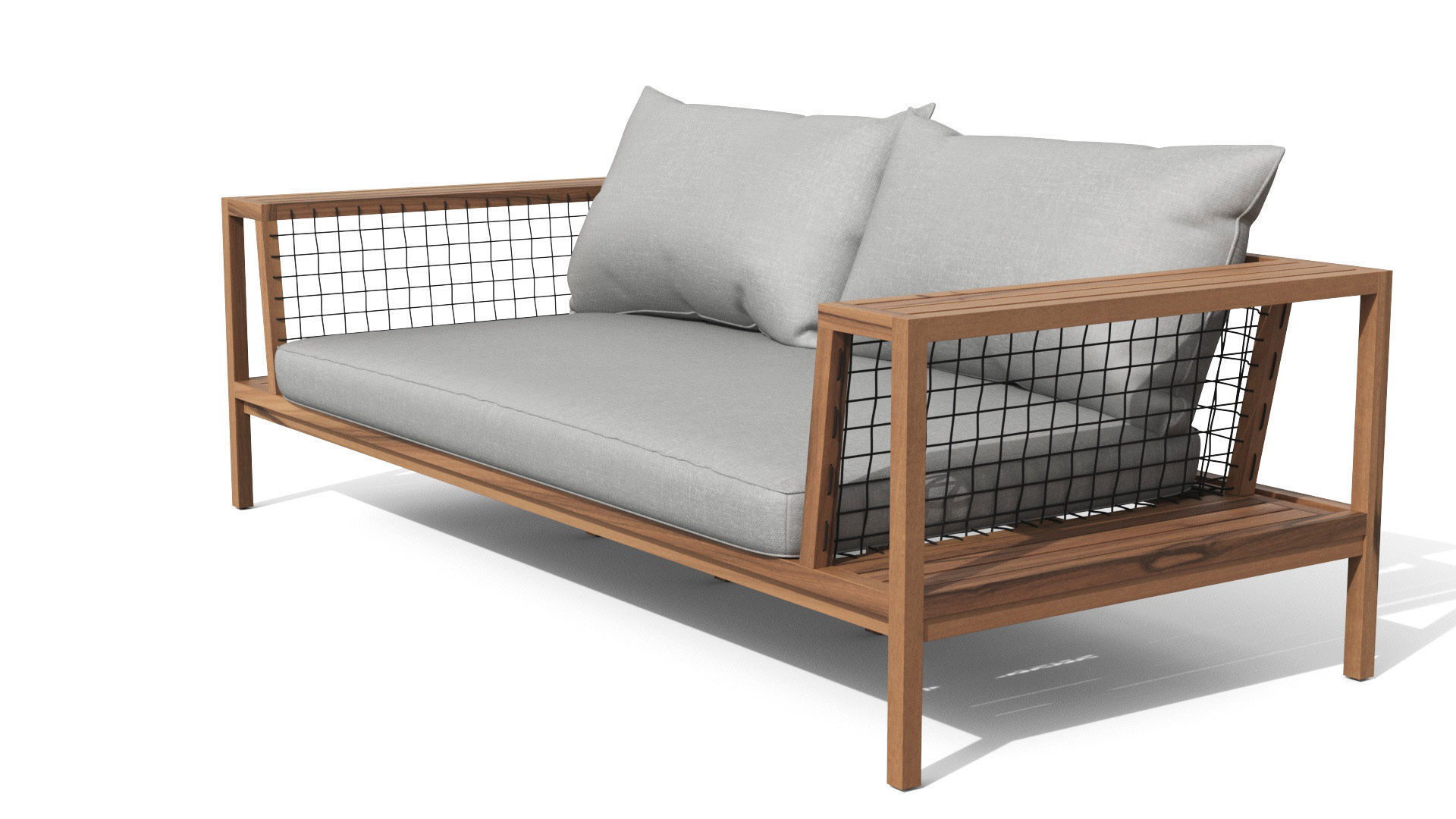 Callais Taupe Gray Sofa Low-poly 3D model_32