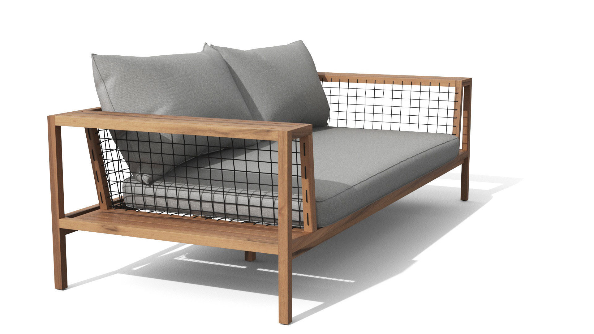 Callais Taupe Gray Sofa Low-poly 3D model_24