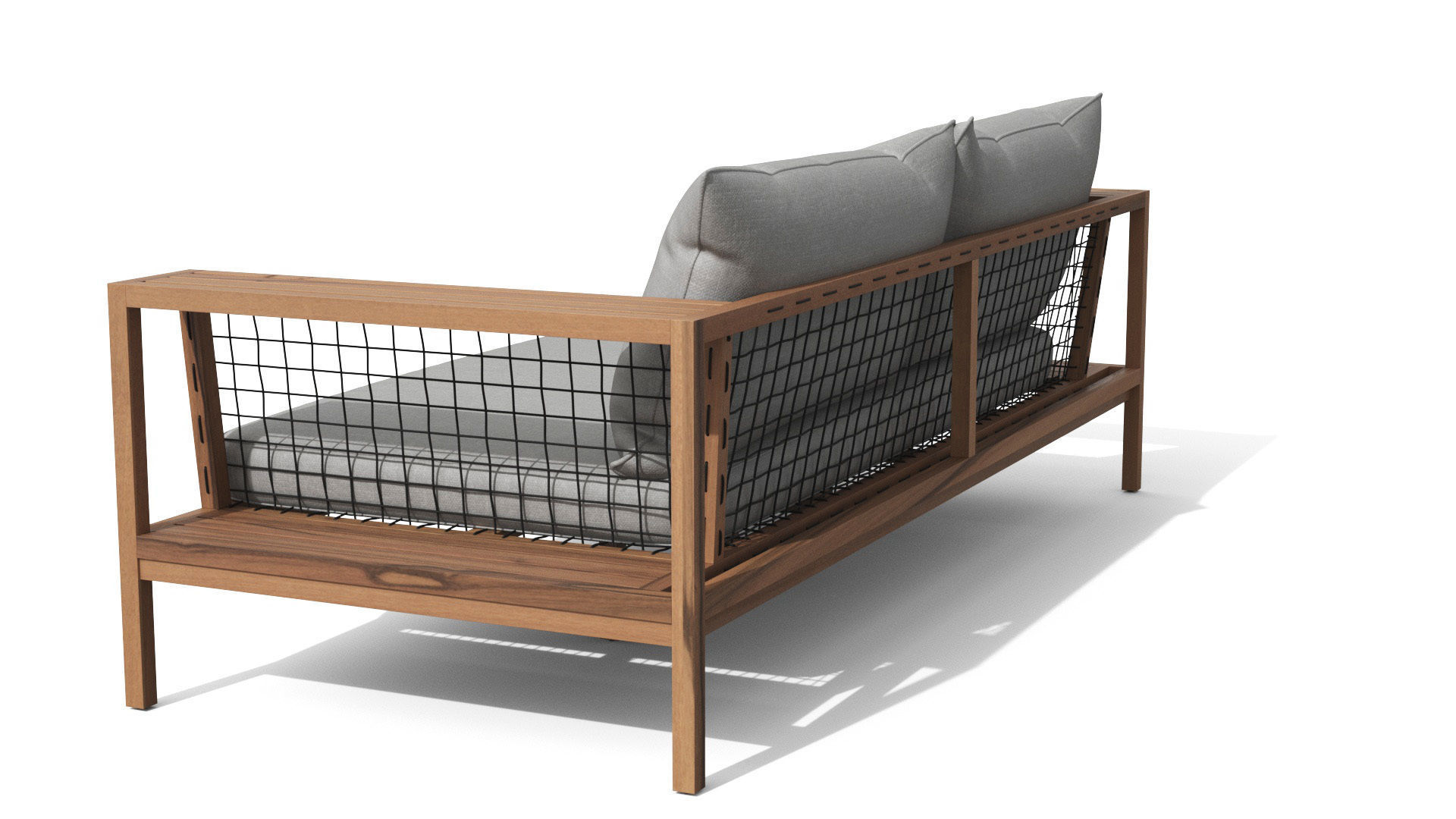 Callais Taupe Gray Sofa Low-poly 3D model_30