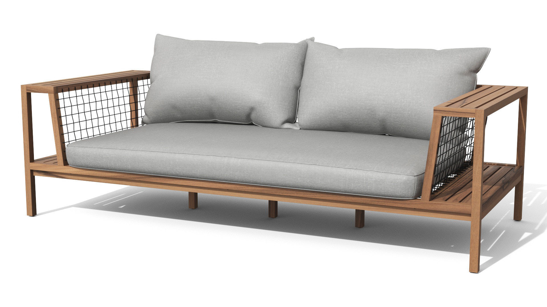 Callais Taupe Gray Sofa Low-poly 3D model_33