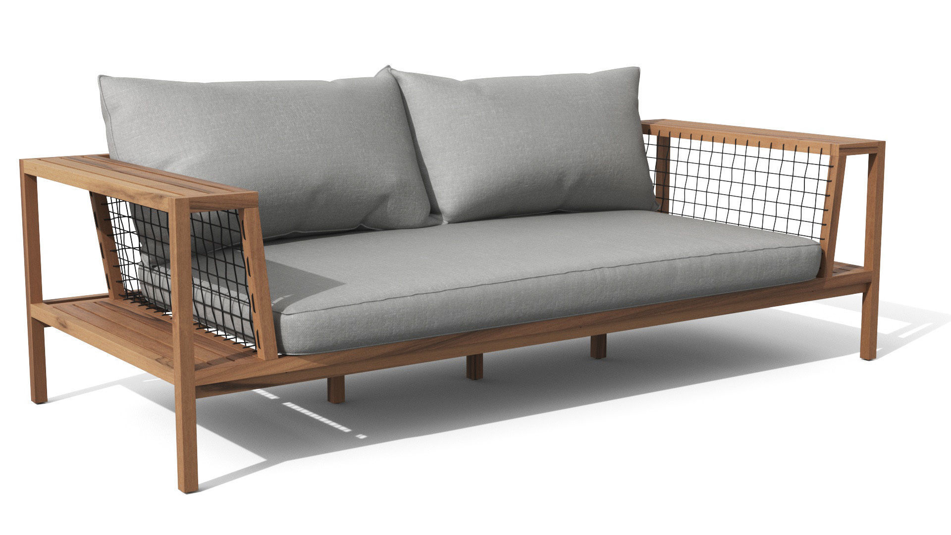 Callais Taupe Gray Sofa Low-poly 3D model_35