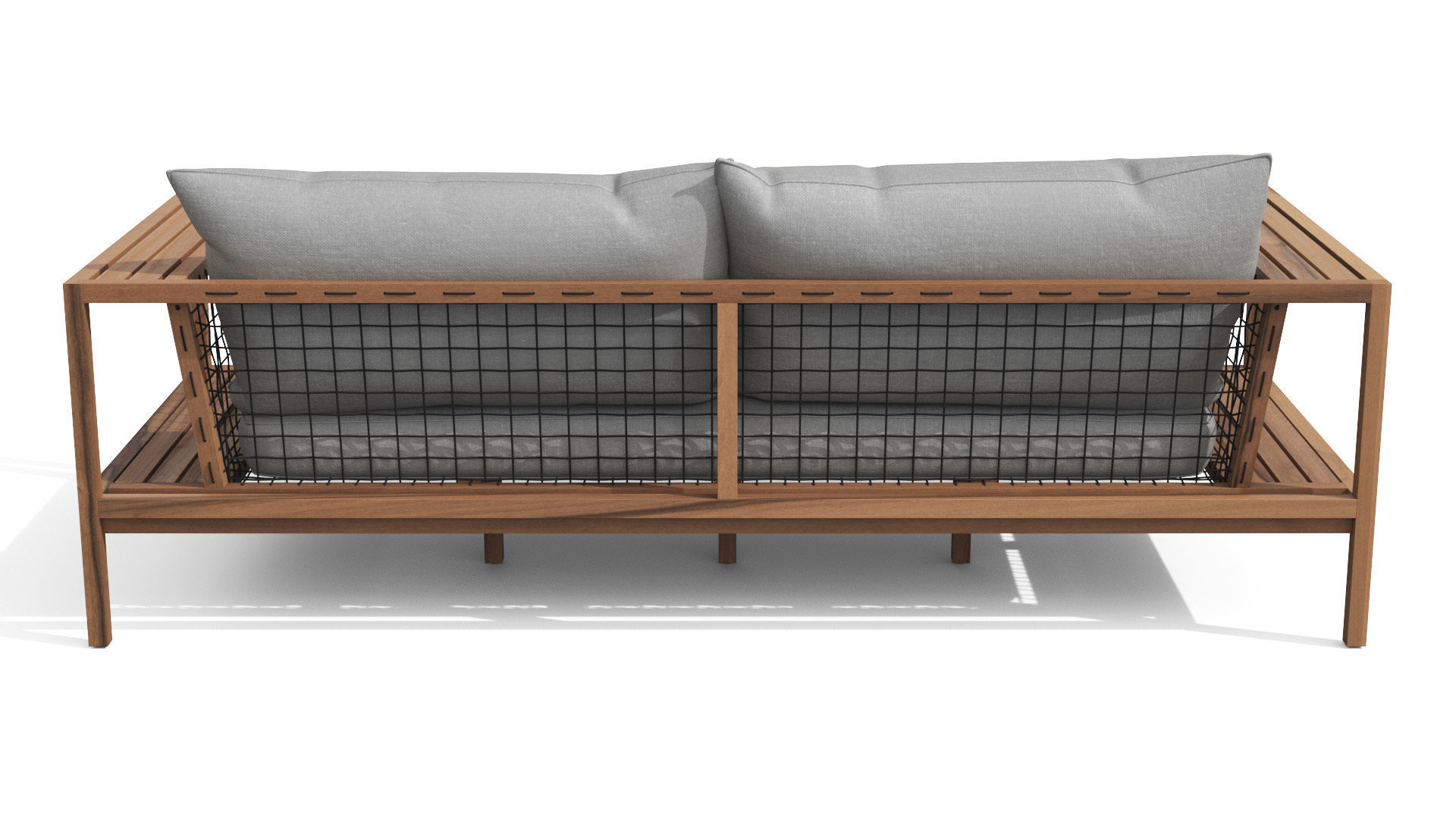 Callais Taupe Gray Sofa Low-poly 3D model_9