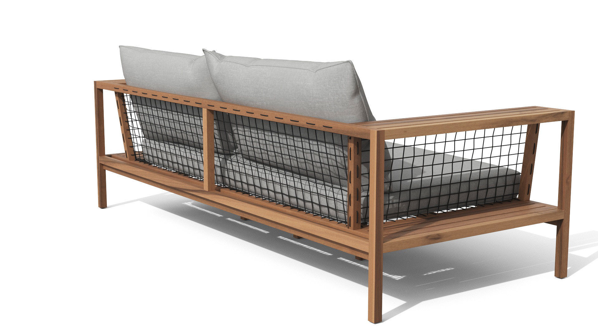 Callais Taupe Gray Sofa Low-poly 3D model_26