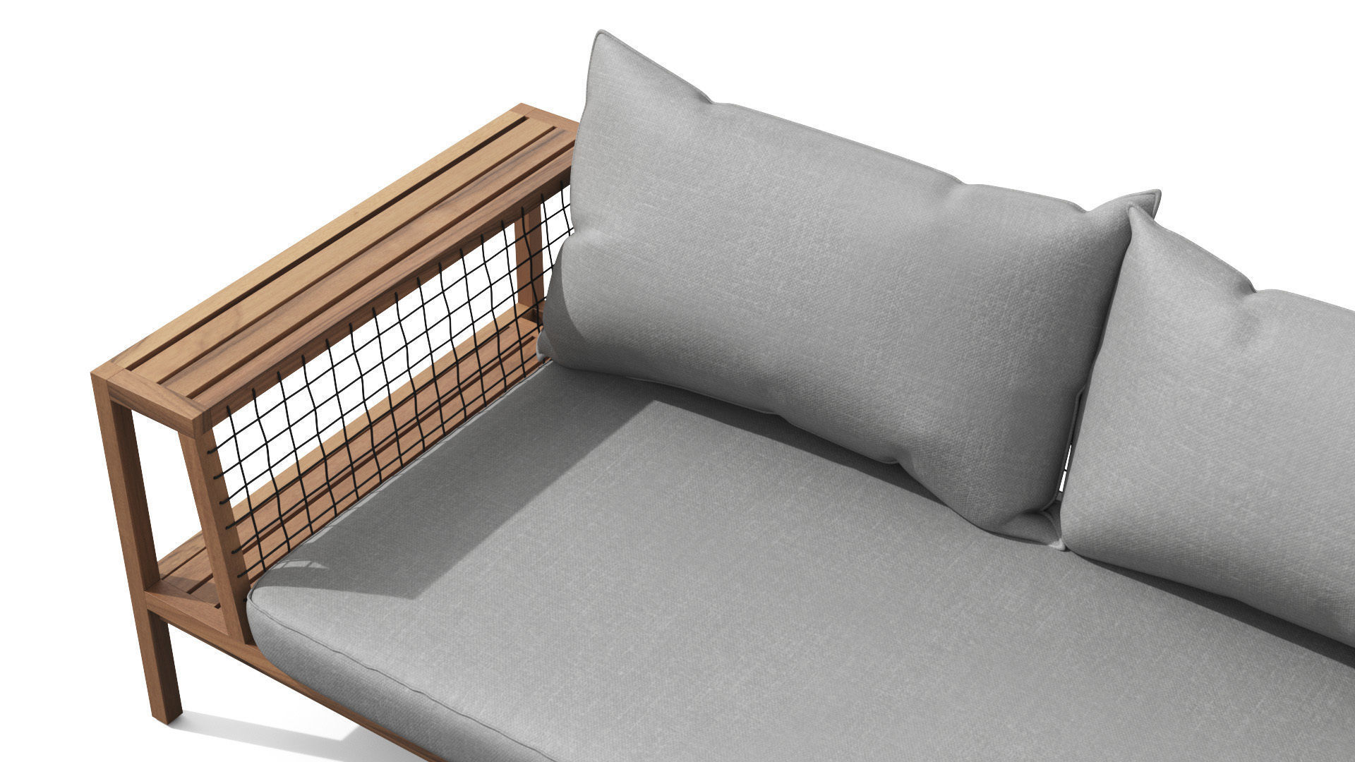 Callais Taupe Gray Sofa Low-poly 3D model_11