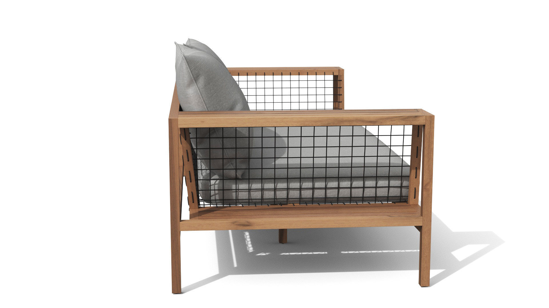 Callais Taupe Gray Sofa Low-poly 3D model_25