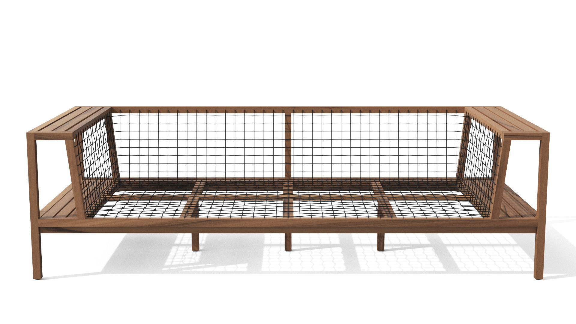 Callais Taupe Gray Sofa Low-poly 3D model_3