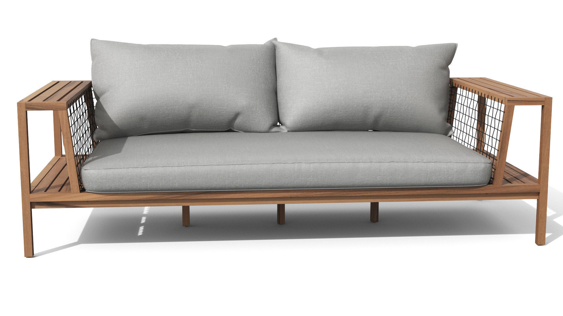 Callais Taupe Gray Sofa Low-poly 3D model_34