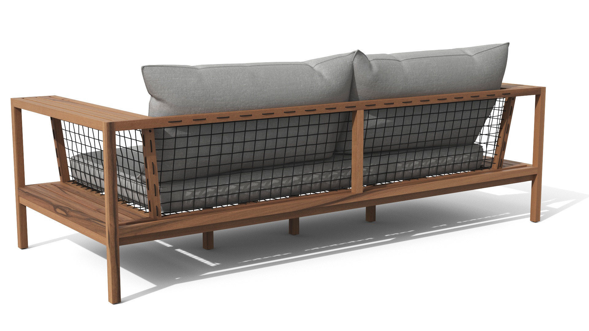 Callais Taupe Gray Sofa Low-poly 3D model_29