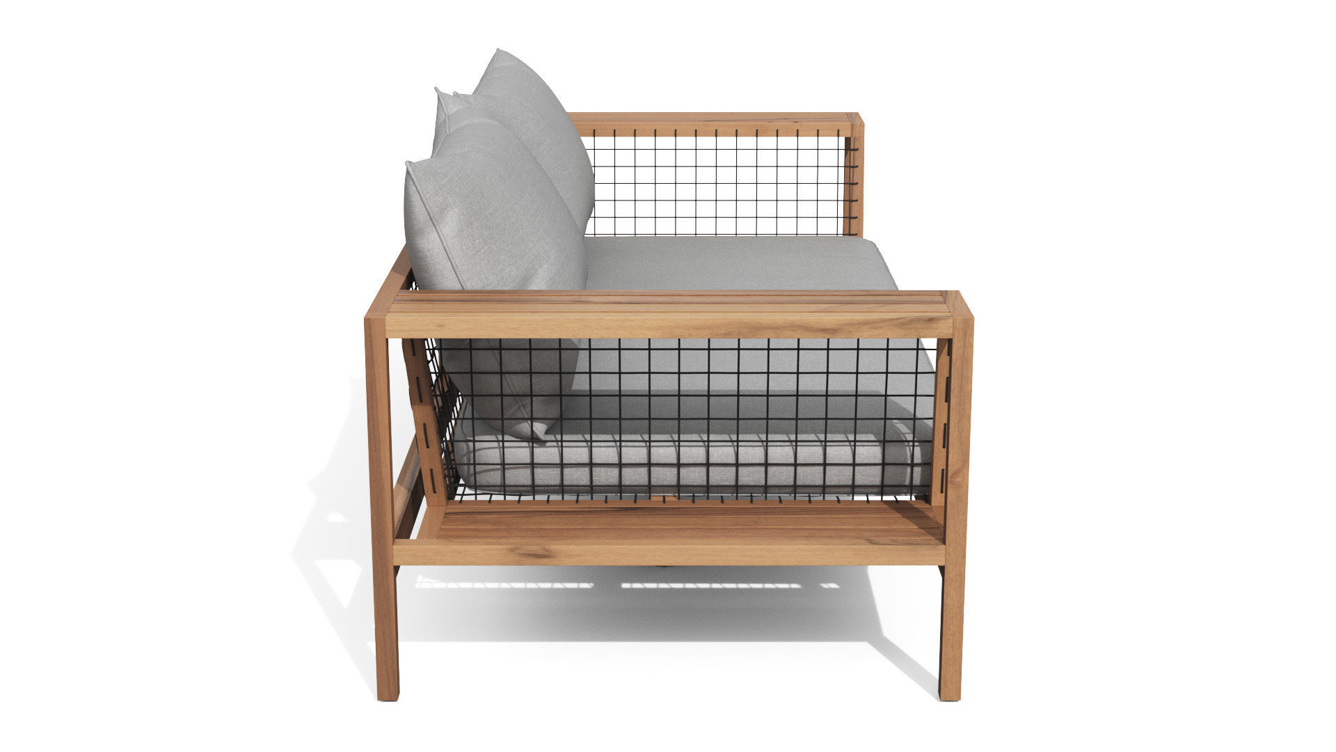 Callais Taupe Gray Sofa Low-poly 3D model_8