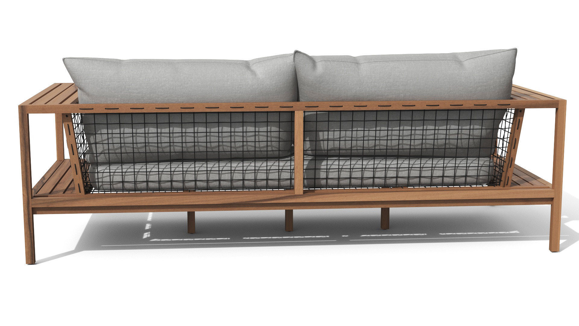 Callais Taupe Gray Sofa Low-poly 3D model_28