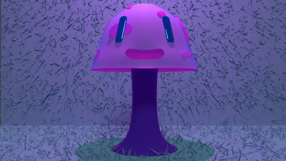 Fluorescent Mushroom Free 3D model