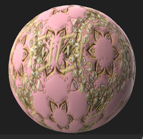 Vintage golden doodles Surface PBR Texture_1