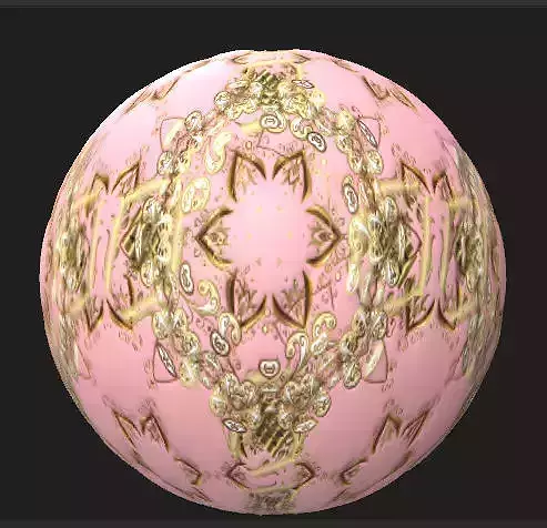 Vintage golden doodles Surface PBR