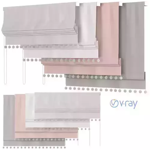 Roman Curtains 56 Rh Baby and child POM-POM LINEN-COTTON