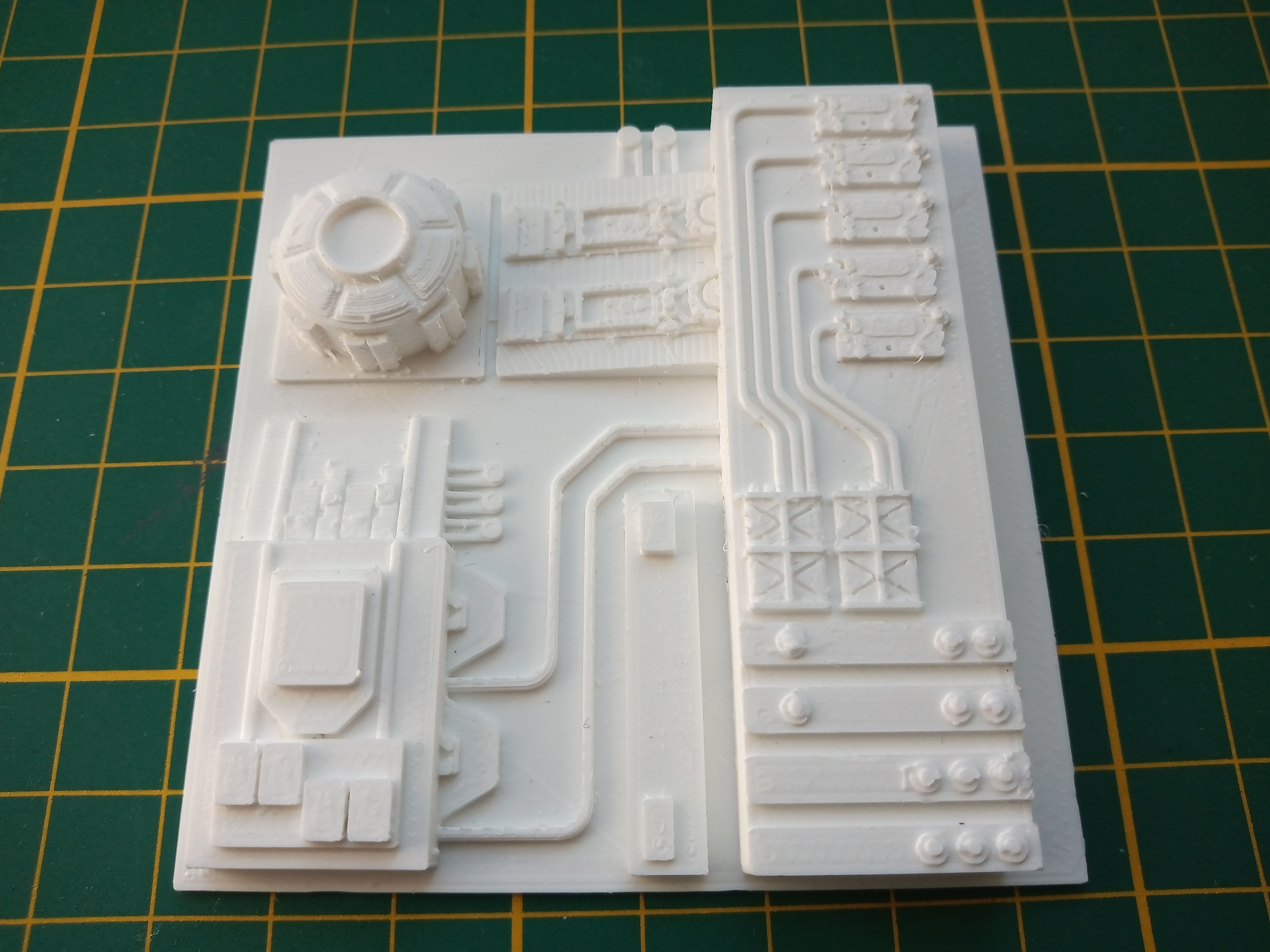 Death Star Tile   Type B Free 3D print model_3