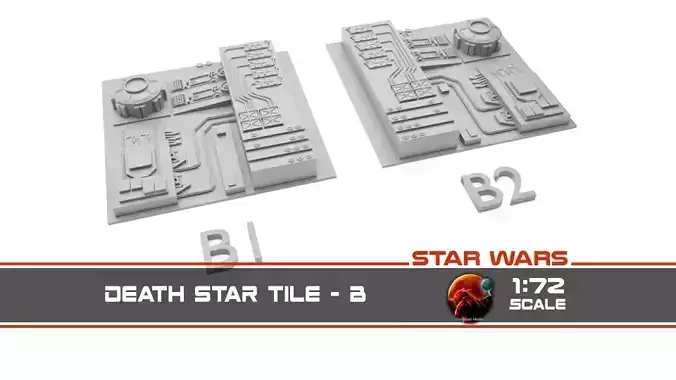 Death Star Tile   Type B Free 3D print model